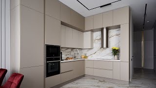 Современная кухня в пастельных тонах от компании «Кухонный Двор» Ханна Стил SL