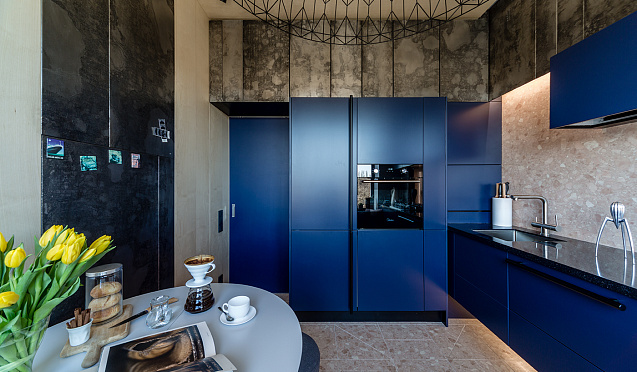 Синие кухни Кухня Эмма