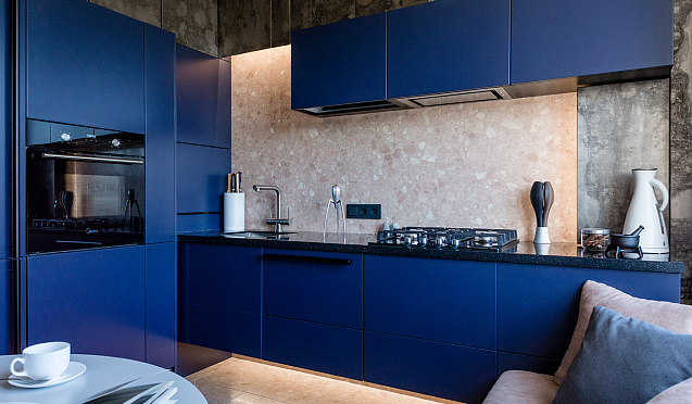 Синие кухни Кухня Эмма