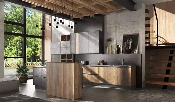 Коричневая кухня в Клину