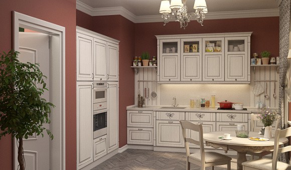 Светлая кухня в Мурманске