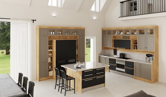 Серая кухня в Клину