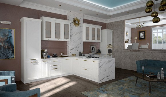 Серая кухня в Клину