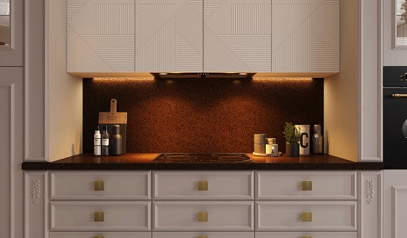 Светлая кухня в Мурманске