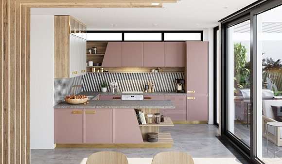 Светлая кухня в Мурманске