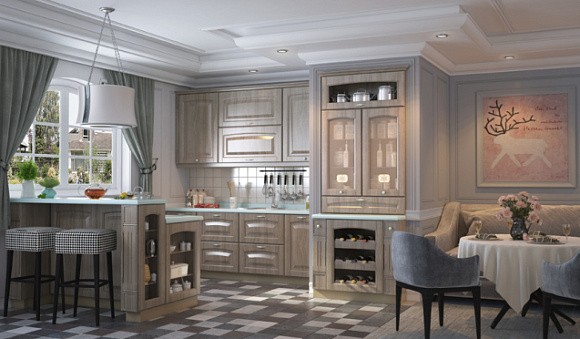 Кухни в стиле неоклассика