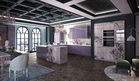 Кухня в темных тонах