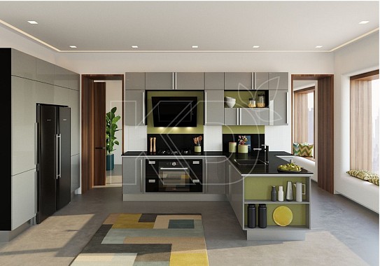 Современные угловые кухни