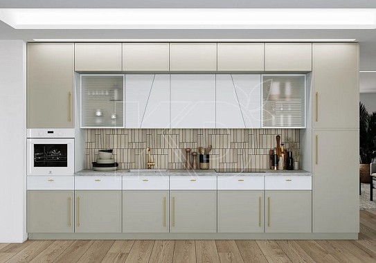 Прямая маленькая кухня