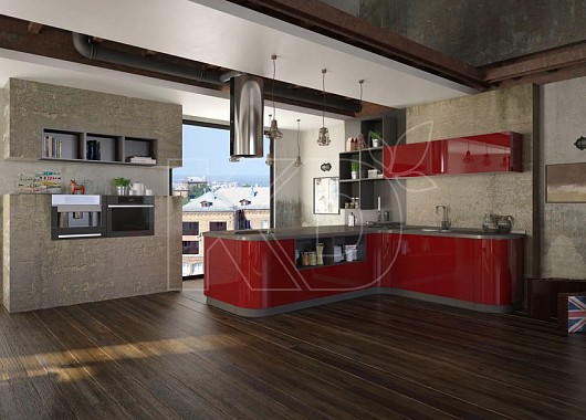 Угловые кухни модерн для маленькой кухни