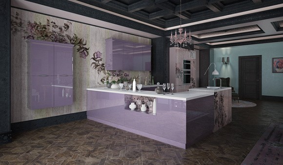 Оформление интерьера темной кухни