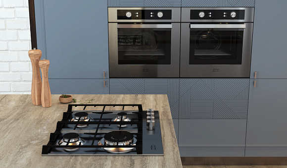 Синяя кухня в Санкт-Петербурге