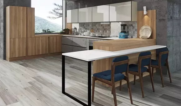 Коричневая кухня в Клину