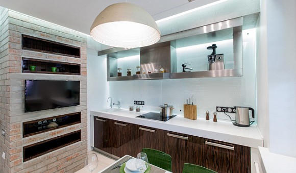 Коричневая кухня в Клину