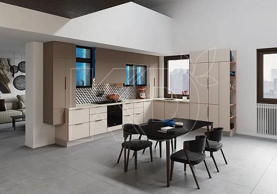 Угловая кухня в стиле модерн