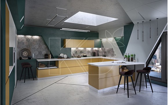 Современные угловые кухни