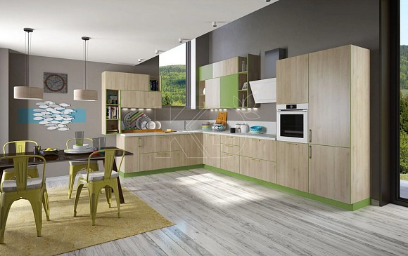 Угловая кухня в стиле модерн