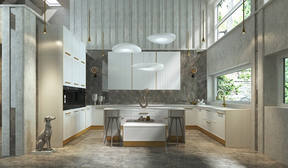 Кухни с островом и полуостровом