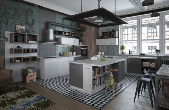 Стиль Лофт в кухонном пространстве