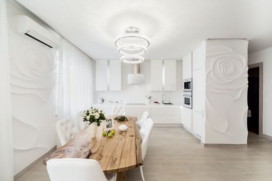 Уход за глянцевыми фасадами кухни