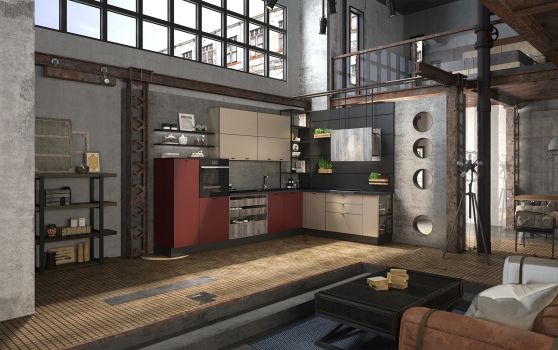 Стиль Лофт в кухонном пространстве